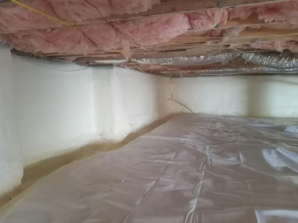 Crawl space encapsulation with closed-cell spray foam for Roof Maintenance in Northbrook